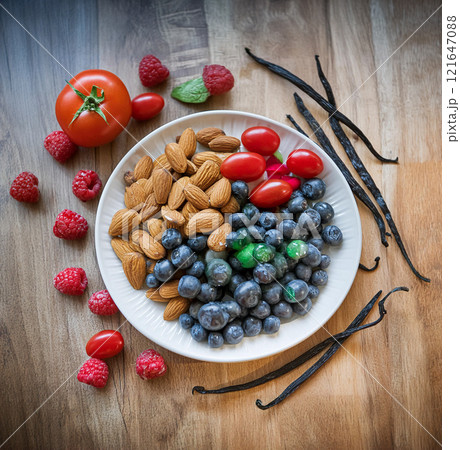 Colorful Fresh Foods on Display Colorful Fresh Foods on Display 121647088