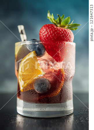 Vibrant Berry Cocktail Refreshment Delight Vibrant Berry Cocktail Refreshment Delight 121647313