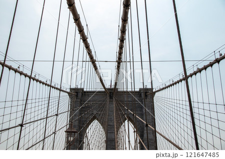 Brooklyn Bridge, Manhattan streets reportage photography of New York City, modern cityscape, Manhattan, NYC, NY, USA Brooklyn Bridge, Manhattan streets reportage photography of New York City, modern cityscape, Manhattan, NYC, NY, USA 121647485