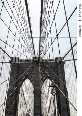 Brooklyn Bridge, Manhattan streets reportage photography of New York City, modern cityscape, Manhattan, NYC, NY, USA Brooklyn Bridge, Manhattan streets reportage photography of New York City, modern cityscape, Manhattan, NYC, NY, USA 121647490