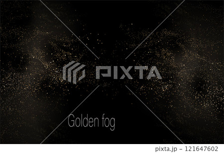 Abstract shiny curly gold mosaic on black background Abstract shiny curly gold mosaic on black background 121647602
