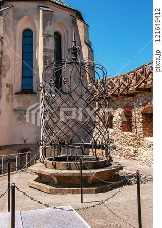Castle in the city of Nitra, Slovakia. Wishing Well at the top of Nitra grad. 121649412