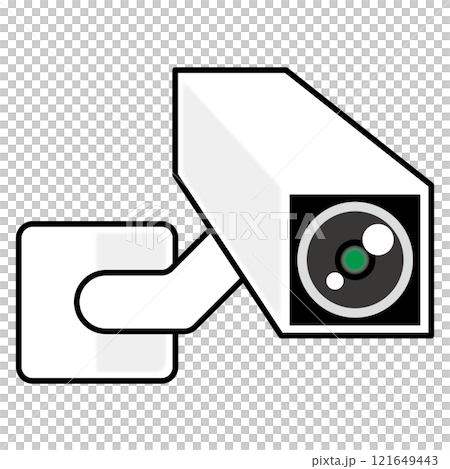 シンプルな防犯カメラのイラスト 白バック シンプルな防犯カメラのイラスト 白バック 121649443