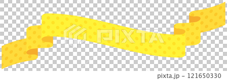 Simple curved polka dot ribbon illustration 7 (yellow) Simple curved polka dot ribbon illustration 7 (yellow) 121650330