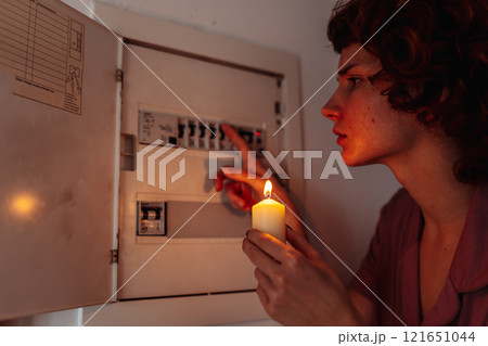 Electric meter failure. Blackout, no electricity 121651044