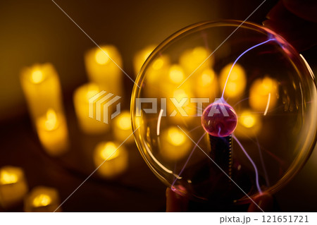 Experience the enchanting Mystical Energy created with Candlelight and illuminated by a Plasma Ball 121651721