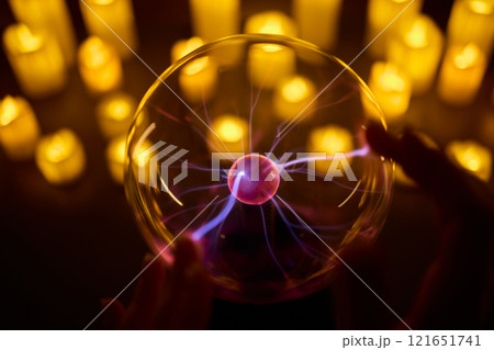 Experience the enchanting Mystical Energy created with Candlelight and illuminated by a Plasma Ball 121651741