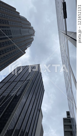 New York historical building facades, skyscrapers Manhattan, Art Deco architecture, Historical architectural gems New York, old historical building facades in NY, USA 121652131