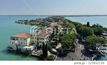 Unique Sirmione Peninsula Encircled by the Crystal Waters of Lake Garda, Italy 121652139