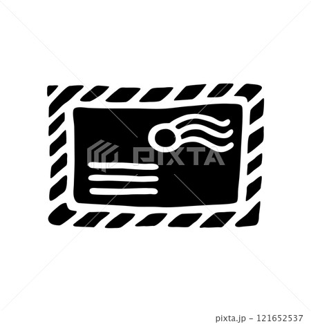 Doodle closed envelope hand drawn in flat style Doodle closed envelope hand drawn in flat style 121652537