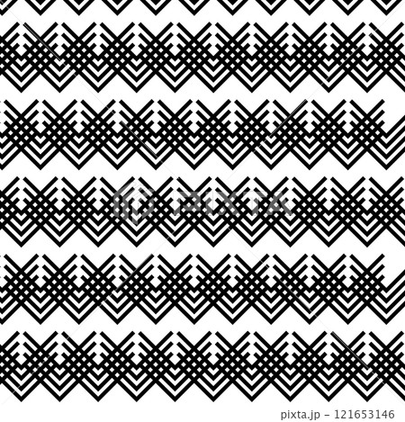 Geometric zig zag pattern, herringbone, vector 121653146