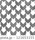 Geometric zig zag pattern, herringbone, vector 121653155