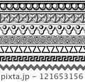 Greek motives vector symbols borders, frames set. 121653156