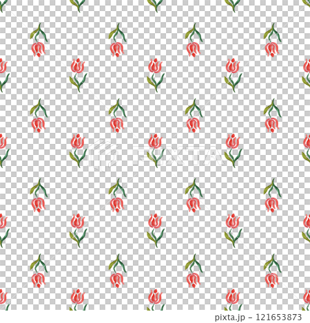 Abstract flowers. Simple seamless pattern of abstract watercolor flowers on a white background. For your design Abstract flowers. Simple seamless pattern of abstract watercolor flowers on a white background. For your design 121653873