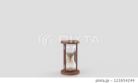 The Sand clock on white Background for Business concept 3d rendering. The Sand clock on white Background for Business concept 3d rendering. 121654244