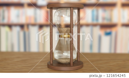 The Sand clock on white Background for Business concept 3d rendering. The Sand clock on white Background for Business concept 3d rendering. 121654245
