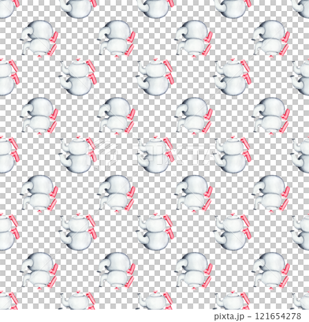 Turkish teapot. Watercolor seamless pattern. Can be used for textile design, paper products 121654278