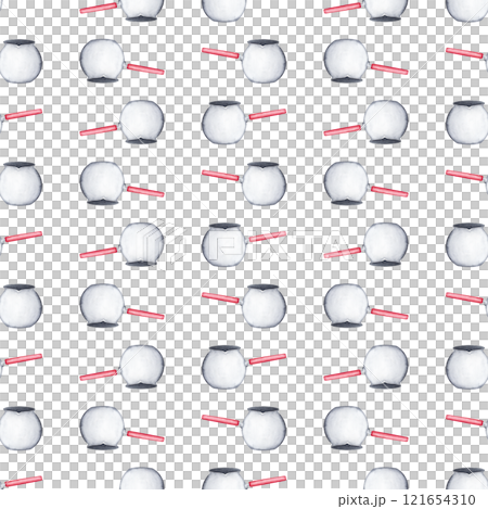 Cezve. Watercolor seamless pattern. Can be used for textile design, paper products Cezve. Watercolor seamless pattern. Can be used for textile design, paper products 121654310