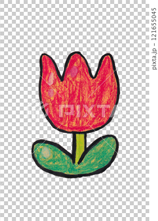 手繪蠟筆畫(信)《可愛的鬱金香》 手繪蠟筆畫(信)《可愛的鬱金香》 121655045