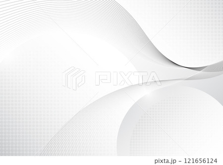 Abstract lines stripe with halftone design white brochure.  121656124