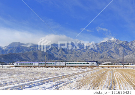 大糸線の冬　臨時特急はくば1号 121656423
