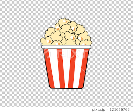 A simple illustration of a pile of popcorn A simple illustration of a pile of popcorn 121656763