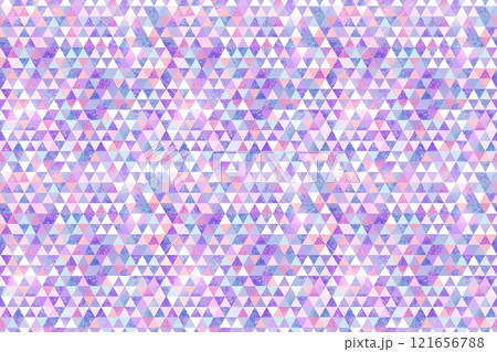 ピンクと紫の三角形モザイク柄シームレスパターン背景 ピンクと紫の三角形モザイク柄シームレスパターン背景 121656788