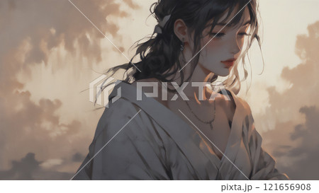 ボロボロの女　AI生成素材 121656908