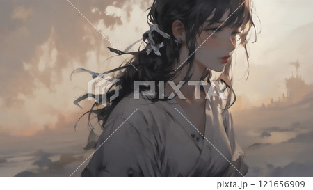 ボロボロの女　AI生成素材 121656909