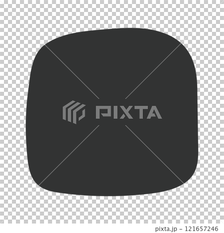 ゆるいフレームセット　抽象的な四角形のシェイプ　四角形　Set of cute abstract 121657246