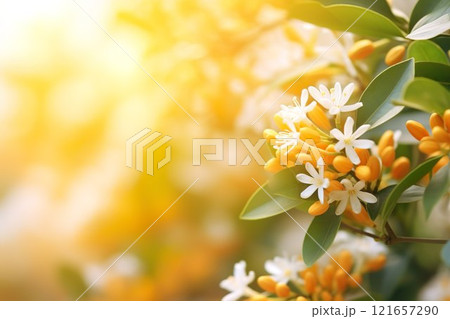 金木犀のお花イメージ07 金木犀のお花イメージ07 121657290