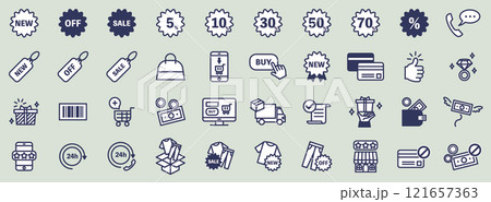 ショッピングアイコンセット 121657363