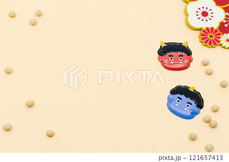 節分の背景素材　コピースペース 121657413