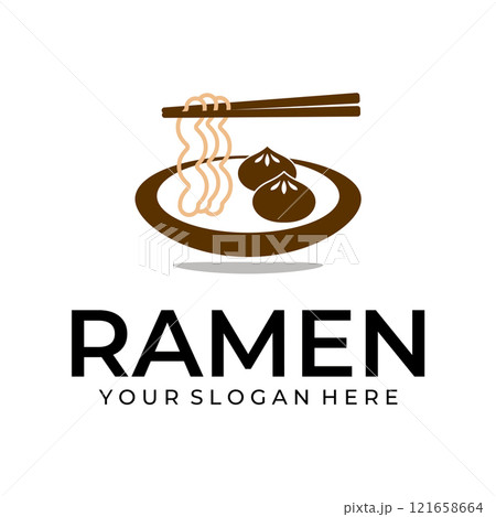 Ramen illustration logo 121658664