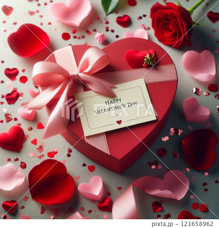 バレンタインのプレゼントボックス バレンタインのプレゼントボックス 121658962