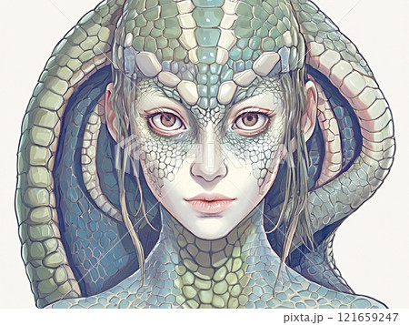 人間とドラコニアンの混血女性 121659247