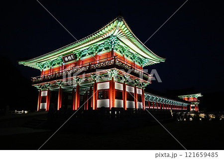 韓国慶州、夜の月精橋 韓国慶州、夜の月精橋 121659485
