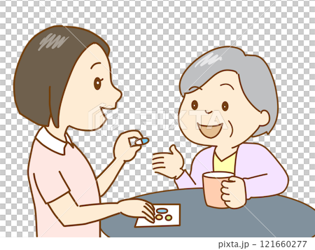 高齢者の薬を管理する 121660277
