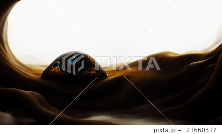 異世界の生物のいる風景　AI生成素材 121660317