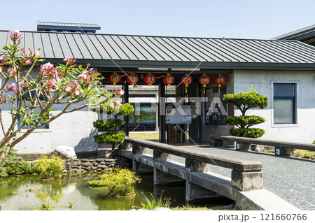 The architectural landscape of Meinong Hakka Cultural Museum in Kaohsiung, Taiwan. It is one of the famous attractions in Kaohsiung. 121660766
