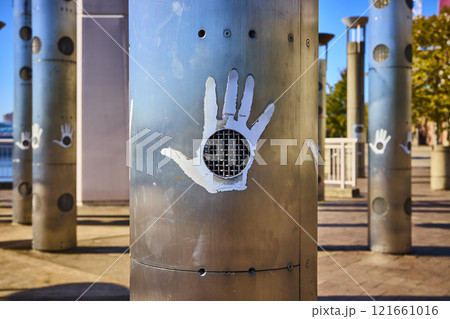Interactive Urban Art Installation with Handprints Cincinnati Daytime Perspective 121661016