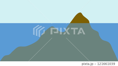 氷山の一角のイラスト 氷山の一角のイラスト 121661039
