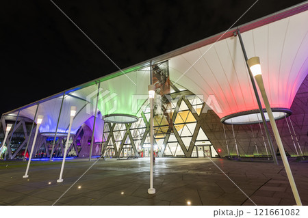 Building view of the Dadong Arts Center in Fengshan District, Kaohsiung, Taiwan is positioned as a multi-functional cultural park. Building view of the Dadong Arts Center in Fengshan District, Kaohsiung, Taiwan is positioned as a multi-functional cultural park. 121661082