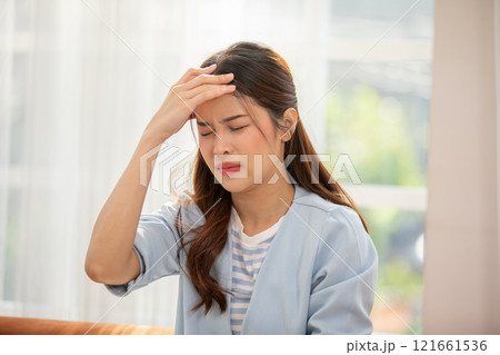 Headache Discomfort, Woman in Pain 121661536