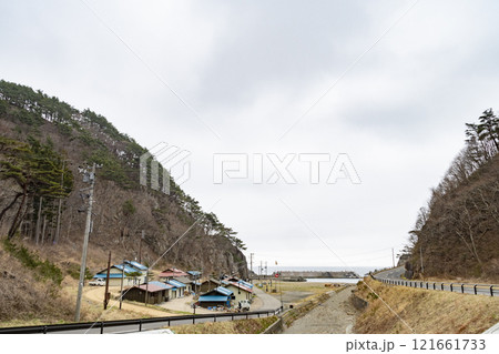 岩手 三陸 机浜番屋群の風景 岩手 三陸 机浜番屋群の風景 121661733