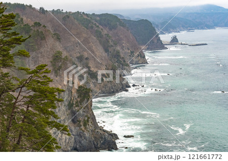 岩手　三陸　鵜の巣断崖の風景 121661772