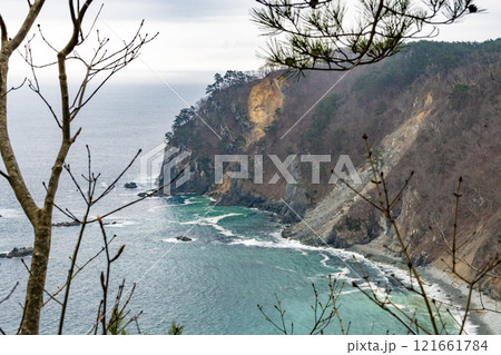 岩手　三陸　鵜の巣断崖の風景 121661784