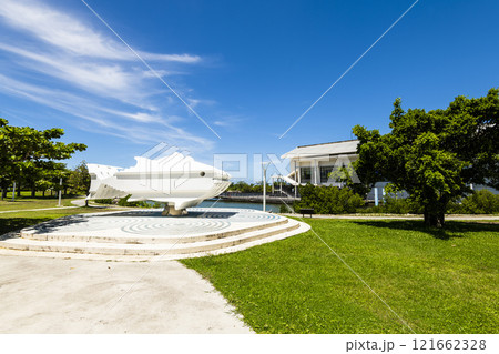 View of Dapeng Bay National Scenic Area Headquarters in Donggang of Pingtung, Taiwan. 121662328