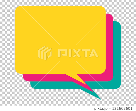 三種突出顏色的語音氣泡 10 121662601