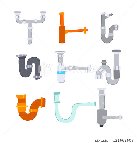 waste drain trap set cartoon vector illustration waste drain trap set cartoon vector illustration 121662605